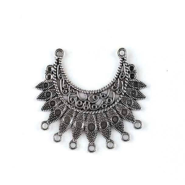 Cherry Tree Beads Silver ""Pewter" (zinc-based alloy)" (zinc-based alloy) 50x54mm Focal Link with Dangles - style #39558 - 1 per bag 