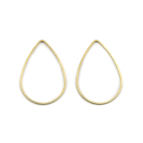 Brass 22x31mm Teardrop Link Components - 6 per bag