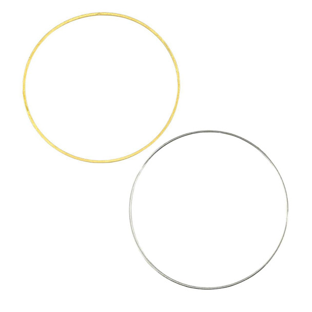 Cherry Tree Beads Brass 44mm Hoop Link Components - 6 per bag  Cherry Tree Beads Brass 44mm Hoop Link Components - 6 per bag