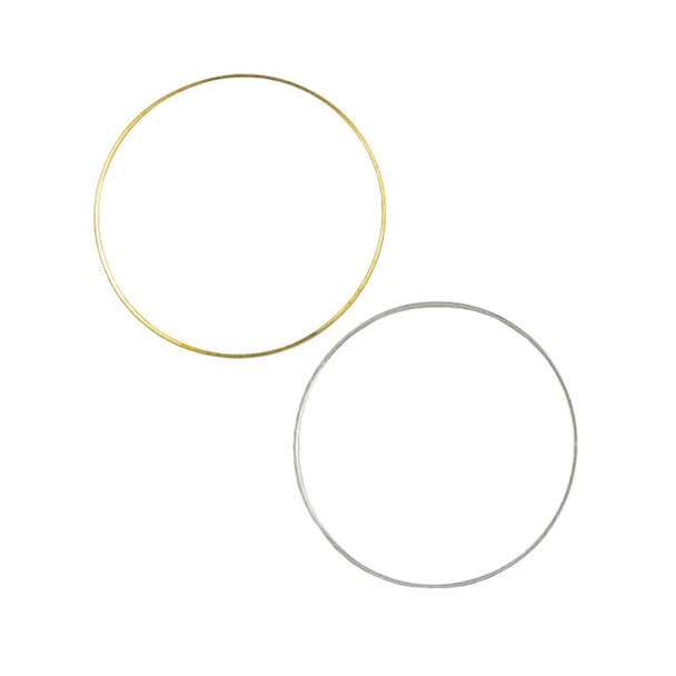 Cherry Tree Beads Brass 34mm Hoop Link Components - 6 per bag  Cherry Tree Beads Brass 34mm Hoop Link Components - 6 per bag