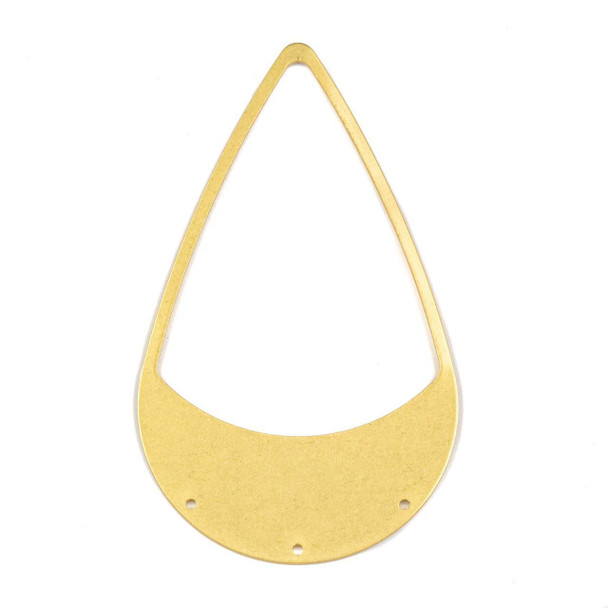 Cherry Tree Beads Brass 35x58mm Large Teardrop Link Components with 3 holes - 6 per bag 