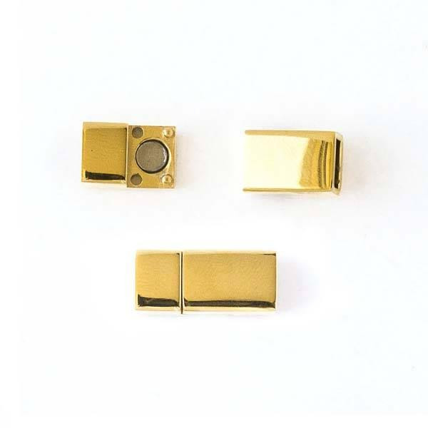 アクセサリー 3636 18k Gold Plated Stainless Steel 8x17mm Magnetic Rectangle Clasp
