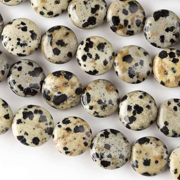Cherry Tree Beads Dalmatian Jasper 10mm Coin Beads - approx. 8 inch strand, Set A 