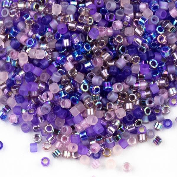  Miyuki 11/0 Lilac Mix Delica Seed Beads - #MIX01, 7 gram tube 