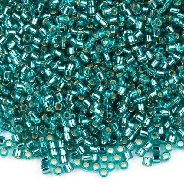 Miyuki 11/0 Silver Lined Caribbean Teal Delica Seed Beads - #1208, 7 gram tube