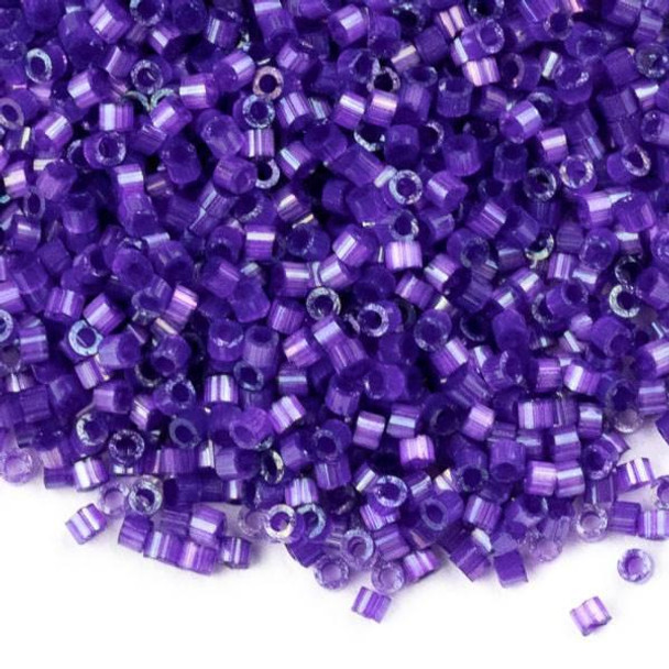  Miyuki 11/0 Dyed Purple Silk Satin Delica Seed Beads - #1810, 7 gram tube 