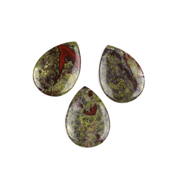 Cherry Tree Beads Dragon Blood Jasper 25x35mm Teardrop Pendant - 1 per bag  Cherry Tree Beads Dragon Blood Jasper 25x35mm Teardrop Pendant - 1 per bag