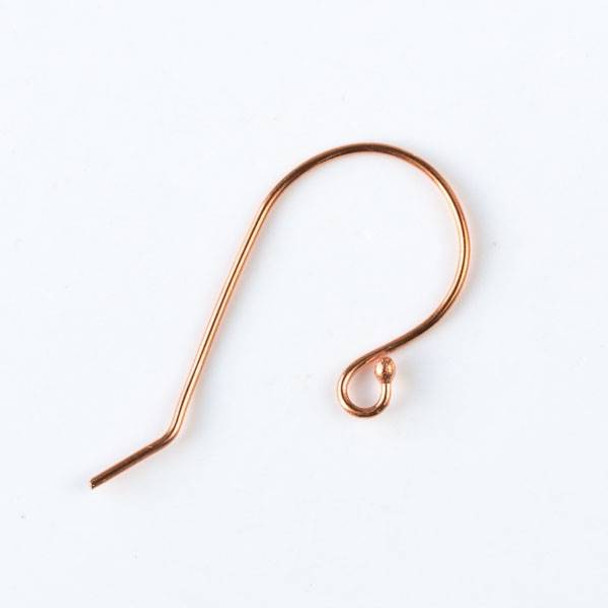 Copper 16x30mm Handmade Ear Wire with a 2mm Ball - eawi16x30cop