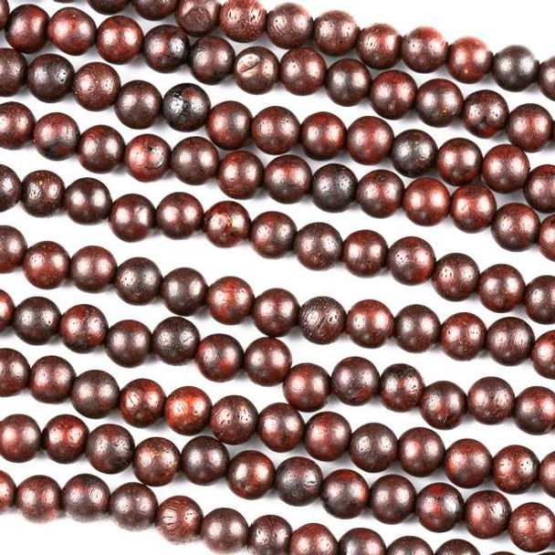 Ebony Wood 6mm Round Beads - 16 inch strand