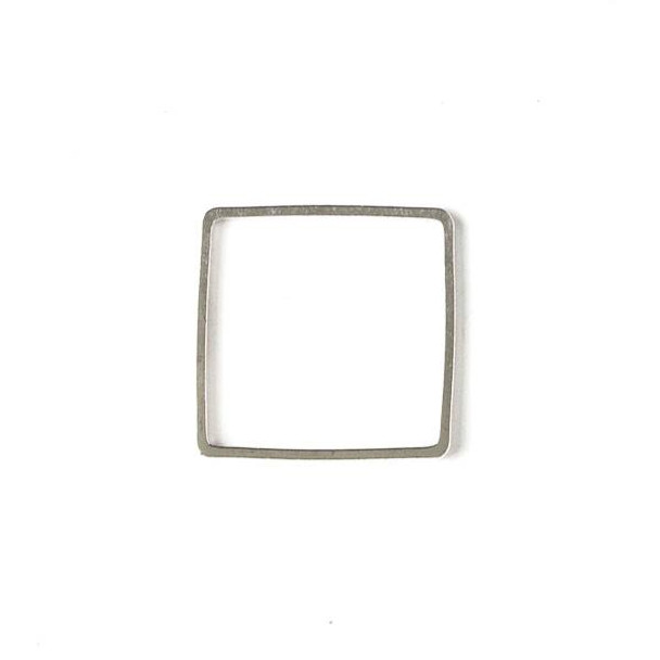 Silver Plated Brass 20mm Square Link - 6 per bag - ES7300s