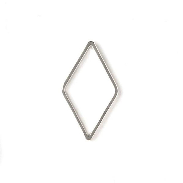 Silver Plated Brass 13x23mm Diamond Link - 6 per bag - ES7354s