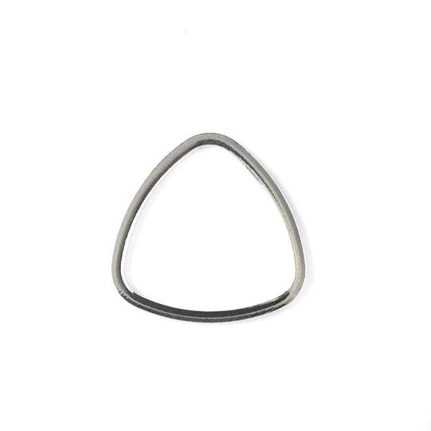 Silver Plated Brass 19mm Rounded Triangle Link - 6 per bag - ES7632s