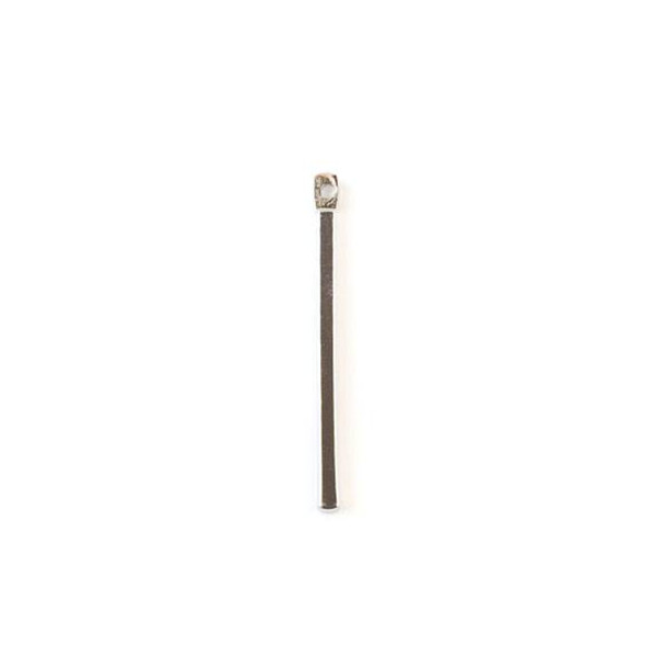 Gun Metal Colored Brass 2x30mm Rectangle Drop - 6 per bag - ES7722gm