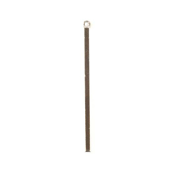 Gun Metal Colored Brass 2x45mm Rectangle Drop - 6 per bag - ES7737gm