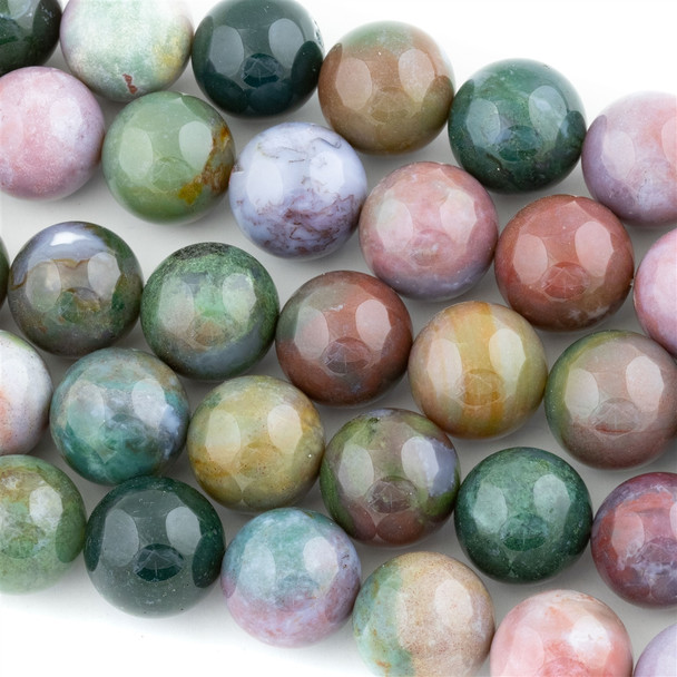 Fancy Jasper 18mm Round Beads - 15 inch strand