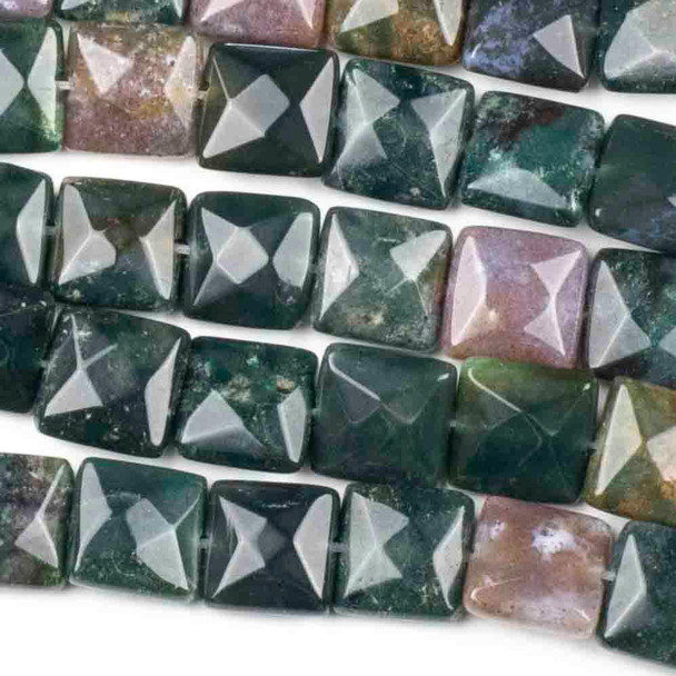 Cherry Tree Beads Fancy Jasper 10mm Faceted Square Beads - approx. 8 inch strand, Set B 