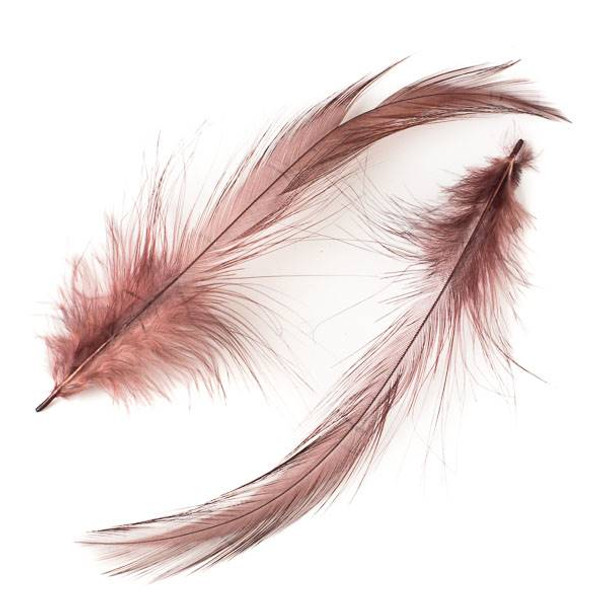 Mahongany Feathers, 6 inches, 2 per bag - #1-2