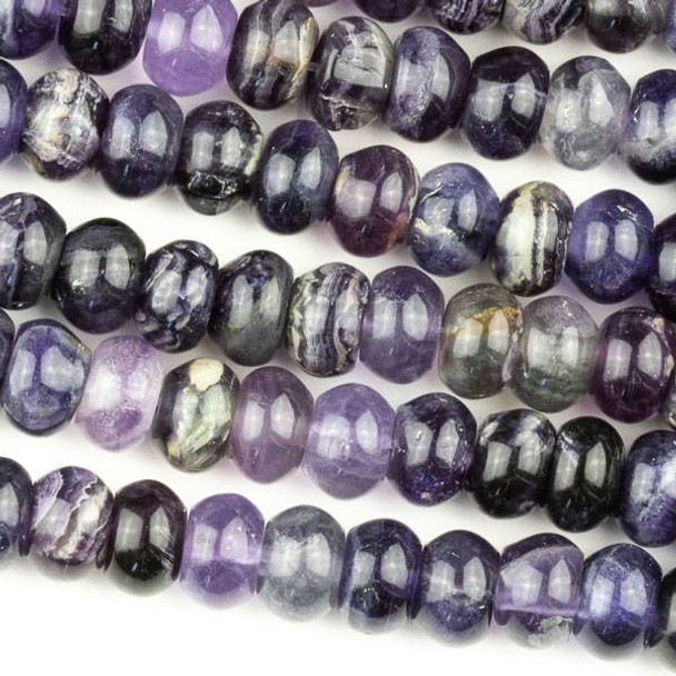 Fluorite  5x8mm Rondelle Beads - approx. 8 inch strand, Set A