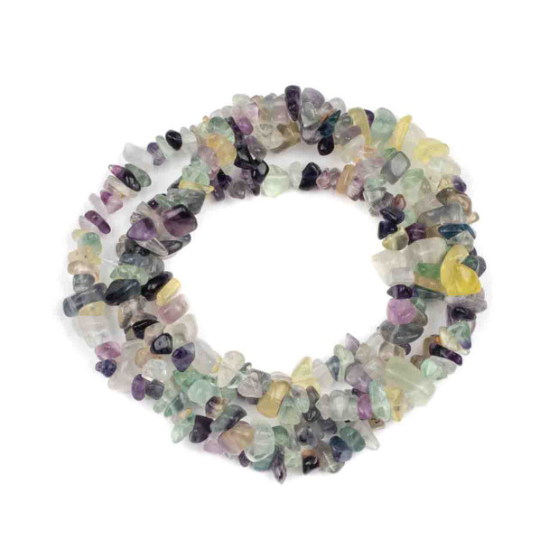 Fluorite 5-8mm Chip Beads - 34" circular strand