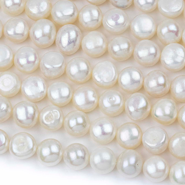 Fresh Water Pearl 10-11mm White Baroque Beads - 14 inch strand