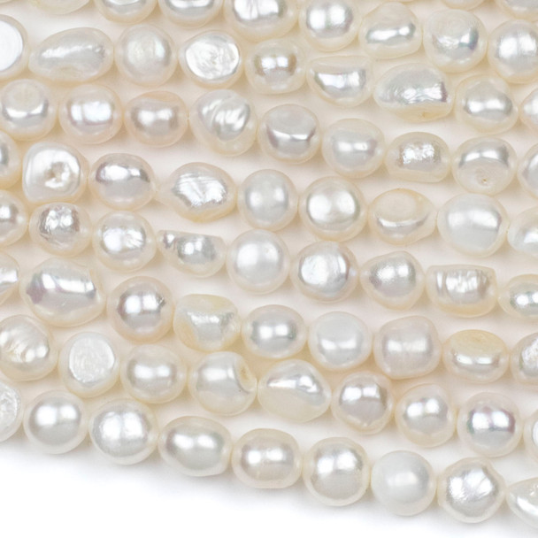 Fresh Water Pearl 11-12mm White Fresh Water Pearl Baroque Beads - 14 inch strand