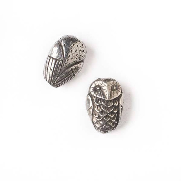  Green Girl Studios Pewter 13x19mm Bubo Owl Bead - 1 per bag 