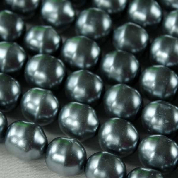 Glass Pearl Silver 10x12mm Rice