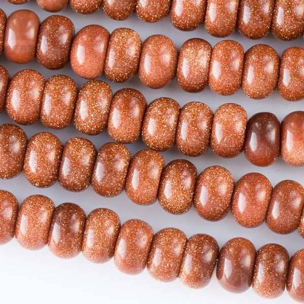 Goldstone 5x8mm Rondelle Beads - approx. 8 inch strand, Set A