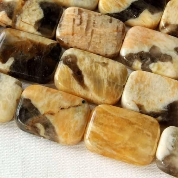 Cherry Tree Beads Graphic Feldspar 13x18mm Rectangle 