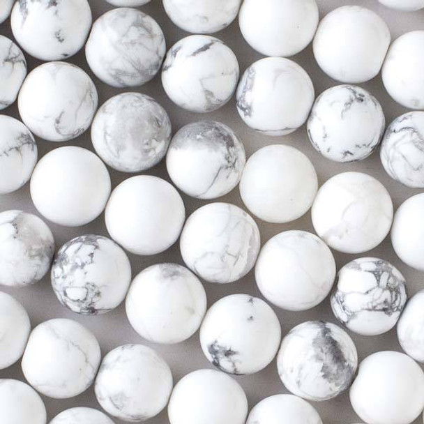 Howlite 10mm Round Beads - 15 inch strand