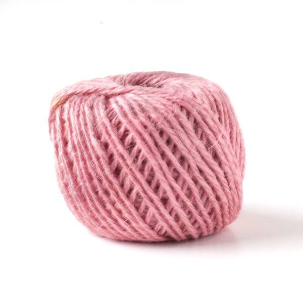 Natural Jute 1mm Rose Pink Cord - 50 meter spool