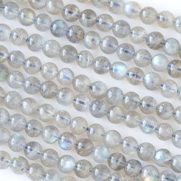 Labradorite 5mm Round Beads - 16 inch strand