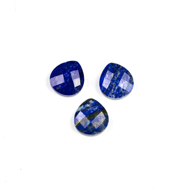 Lapis 13x14mm Top Drilled Faceted Almond Pendant - 1 per bag