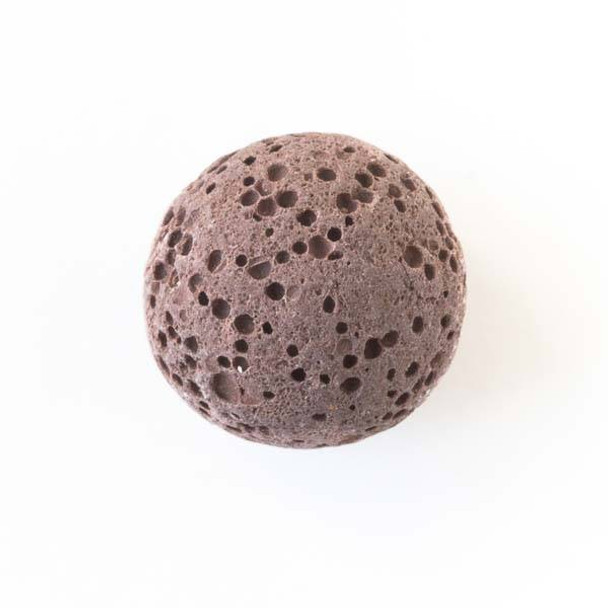 Lava Rock 16mm Brown Round Essential Oil Diffusers - 3 per bag