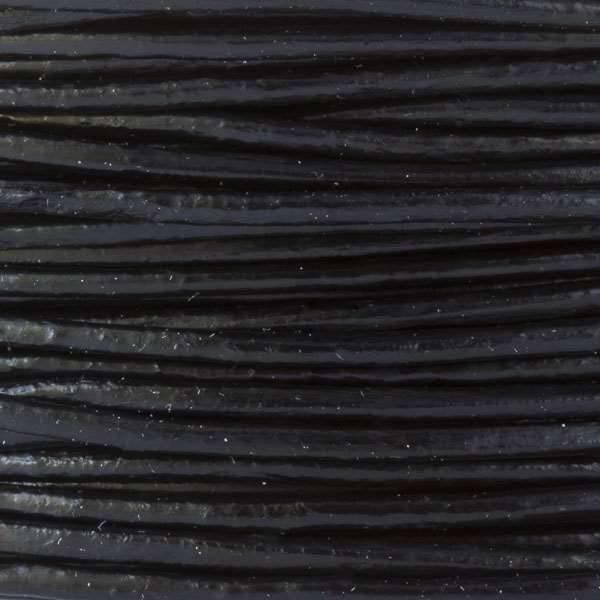 Cherry Tree Beads 1mm Black Leather Cord - 50 meter spool 