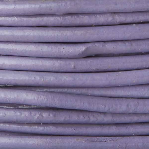 2mm Lavender Purple Leather Cord - 1 yard