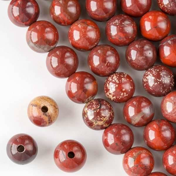 Cherry Tree Beads Large Hole Rainbow Jasper 12mm Round with 2.5mm Drilled Hole - approx. 8 inch strand 