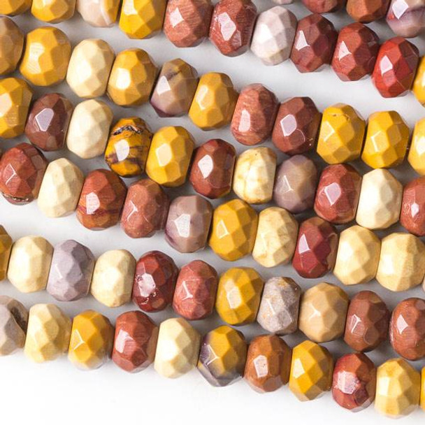 Mookaite 5x8mm Faceted Rondelle Beads - 16 inch strand