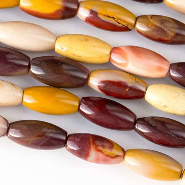 Mookaite 7x14mm Rice Beads - approx. 8 inch strand, Set A