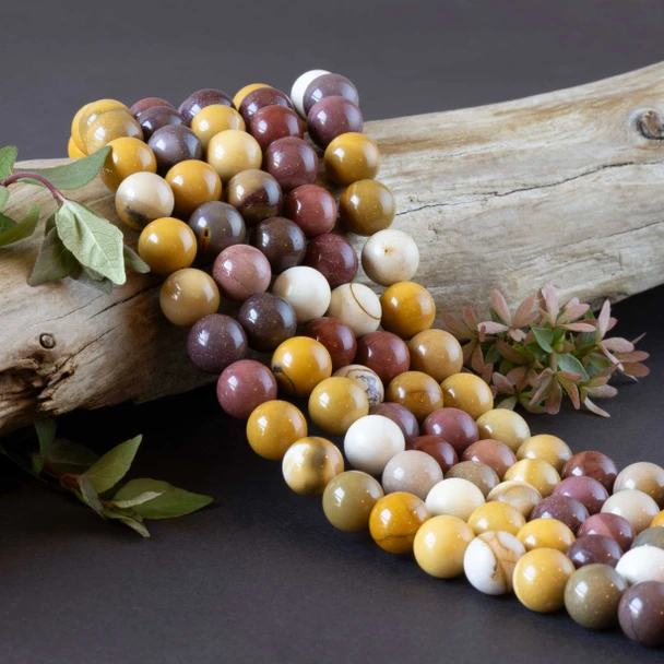 Cherry Tree Beads Mookaite 10mm Round - 15.5 inch strands