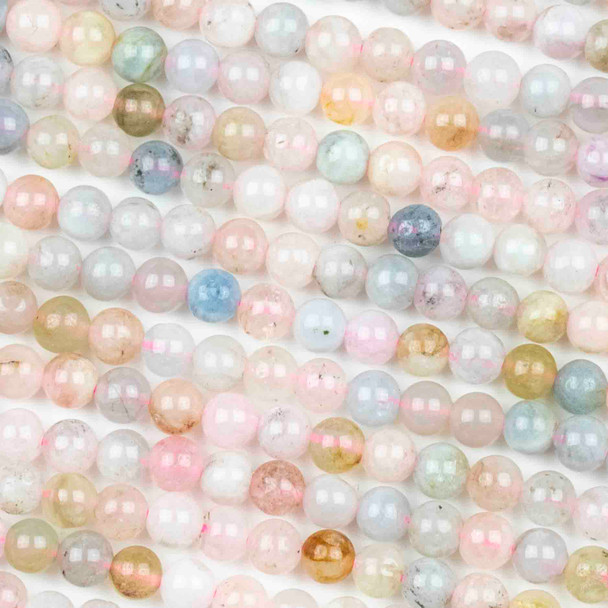 Morganite 4mm Round Beads - Approx. 15 inch strand