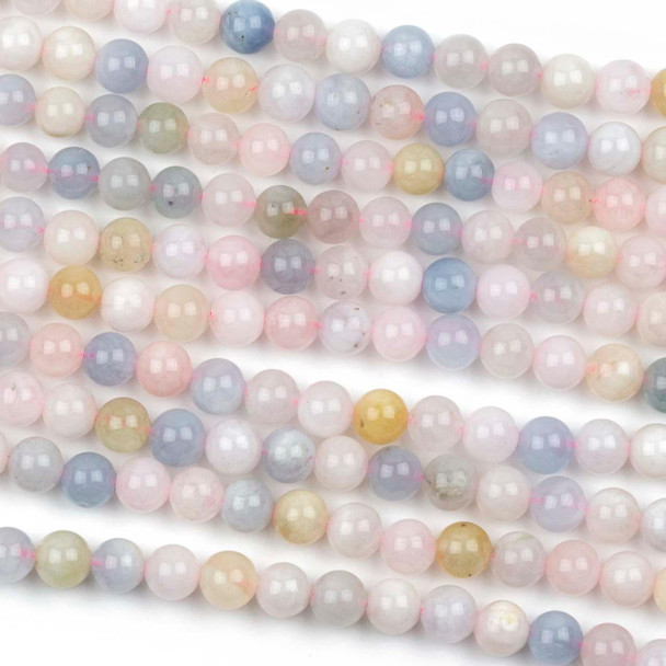 Cherry Tree Beads Morganite 6mm Round Beads - 15 inch strand 