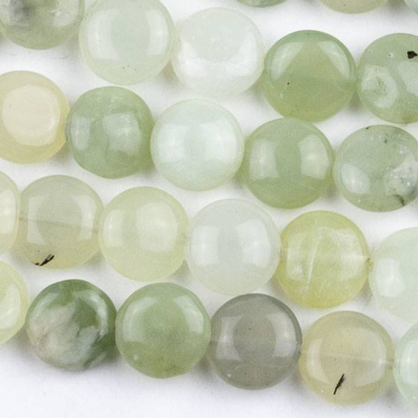 New Jade 10mm Coin Beads - approx. 8 inch strand, Set A