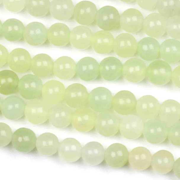 Cherry Tree Beads New Jade 6mm Round Beads - approx. 8 inch strand, Set A 
