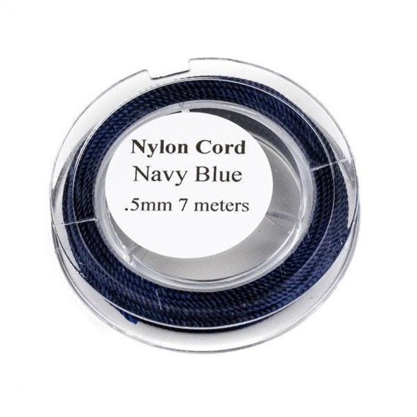 Nylon Cord - Navy Blue, .5mm, 7 meter spool