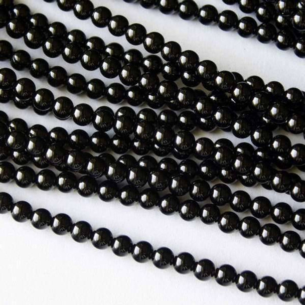 Onyx Grade A 4mm Rounds - 15.5 inch strand