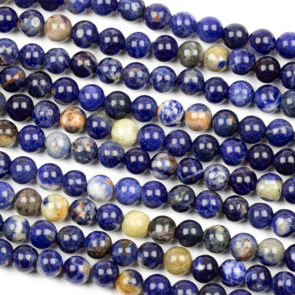 Orange Sodalite 6mm Round Beads - 15 inch strand