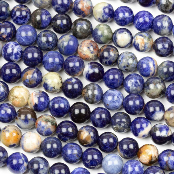 Cherry Tree Beads Orange Sodalite 8mm Round Beads - 15.5 inch strand 
