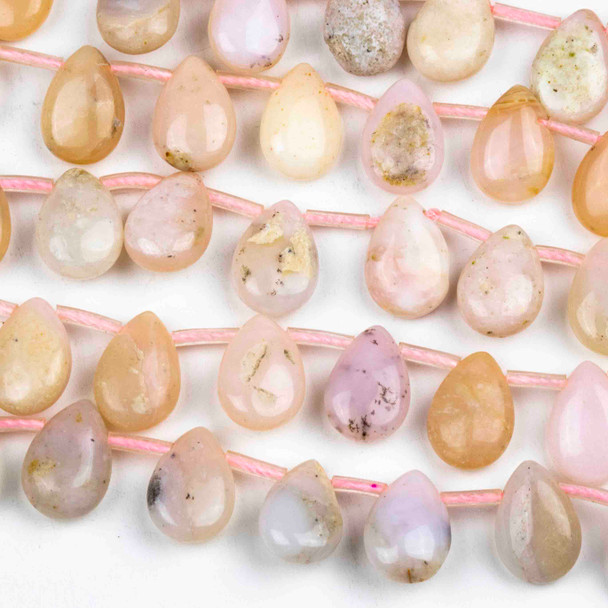 Pink Opal 8x12mm Top Drilled Teardrop Beads - 15 inch strand