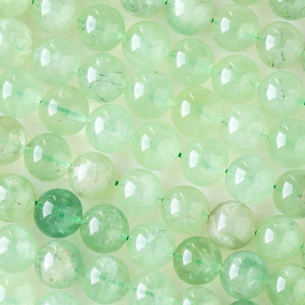 Prehnite 11mm Round Beads - 16 inch strand